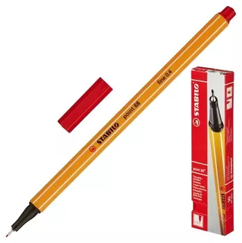 Линер Stabilo Point 88/40 0,4мм красный германия