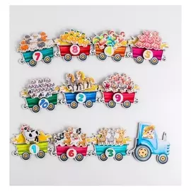 Липучка Трактор с животными