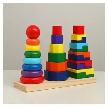 Логическая пирамидка «Большое трио» 27,5×9×20 см