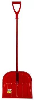 Лопата снегоуборочная грандмастер из поликарбоната, ударопрочная, алюминиевый черенок, V образная ручка, ковш 44х38 см, высота в сборе 135см