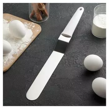 Лопатка-палетка доляна «Виктори», 38×3,5 см, с пластиковой ручкой, изогнутая