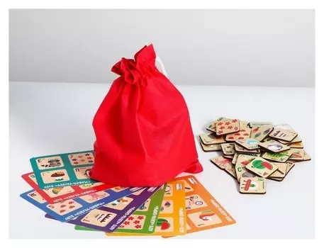 Лото «Азбука» 7 карточек, 42 фишки, мешочек