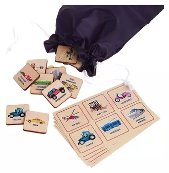 Лото деревянное «Транспорт»