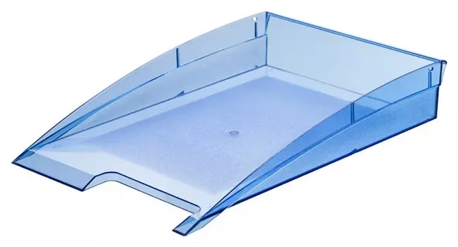 Лоток для бумаг Attache City прозр. синий