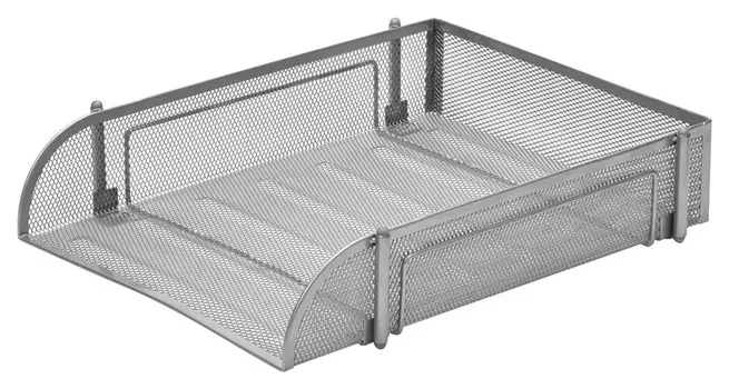 Лоток для бумаг Attache горизонт., металл. сетка, выс.70мм, (Серебро)