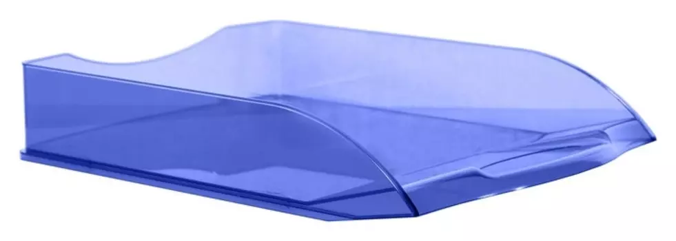 Лоток для бумаг Attache Office прозрачный голубой