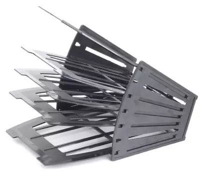 Лоток для бумаг Attache сборный на 4 отделения черный