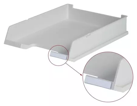 Лоток для бумаг HAN с инд.окном серый 1020/11