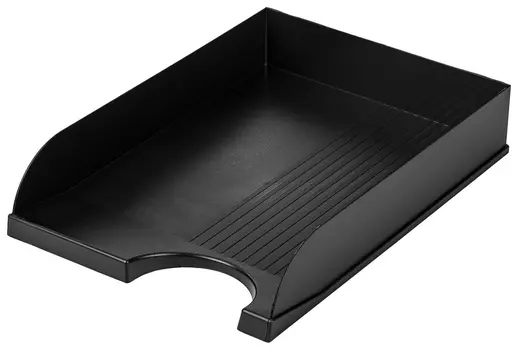 Лоток горизонтальный для бумаг Brauberg Standard, 350х253х65 мм, черный, 237947