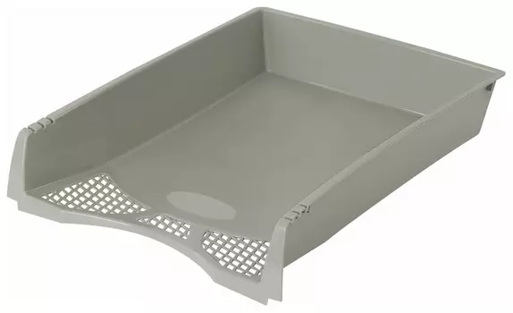 Лоток горизонтальный для бумаг Staff "Profit", A4 (330х260х60 мм), полипропилен, серый, 237270