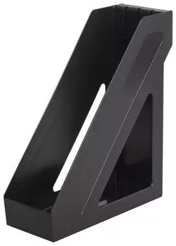 Лоток вертикальный для бумаг Brauberg "Basic", 265х100х285 мм, черный, 237009