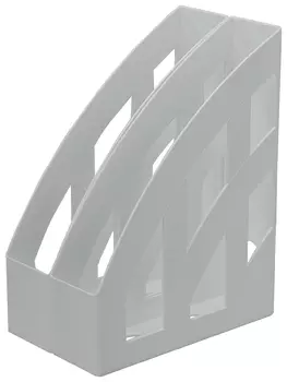 Лоток вертикальный для бумаг комплект 2 шт., Brauberg "Modern", 245х75х320 мм, серый, 238029