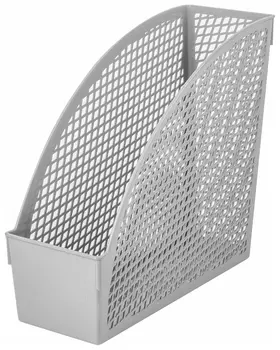 Лоток вертикальный для бумаг Staff "Profit", 270х100х250 мм, сетчатый, полипропилен, серый, 237252