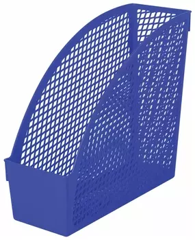 Лоток вертикальный для бумаг Staff "Profit", 270х100х250 мм, сетчатый, полипропилен, синий, 237250