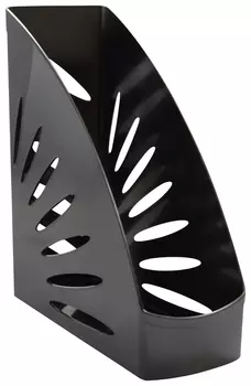 Лоток вертикальный для бумаг, увеличенная ширина (245х263 мм), увеличенная ширина 110 мм, стамм "Тропик", черный, лт350