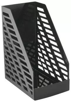 Лоток вертикальный для бумаг, увеличенная ширина (250х160х300 мм), СТАММ "XXL", черный