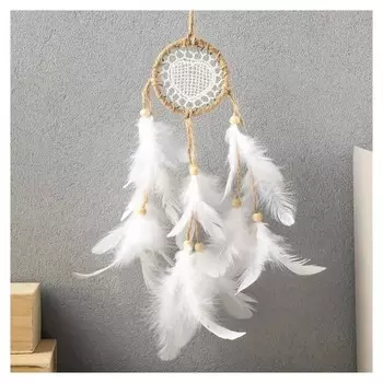 Ловец снов "Белое сердце" 20х6 см