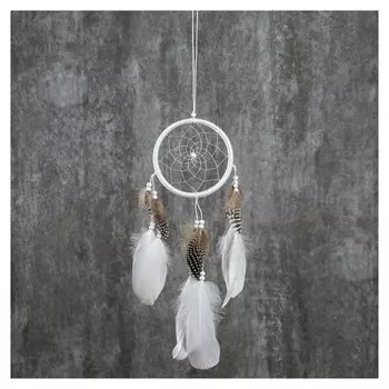 Ловец снов "Цветочная паутинка белая" 36*11,5 см