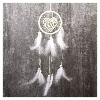 Ловец снов "Цветочное сердце" D=13 см 40 см