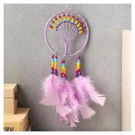 Ловец снов "Деревце" сиреневый D=9 см 24 см