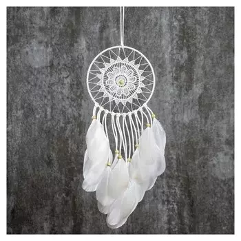 Ловец снов "Кружевница" белый 35х15 см