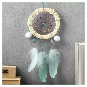 Ловец снов " перышки с шариками" 48х15 см