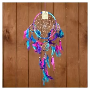 Ловец снов "Пять колец" разноцветный (2) 25х0,5х50 см