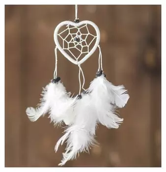 Ловец снов "Сердце белое" 0,5х7х25 см