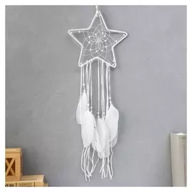 Ловец снов "Звезда с белыми перышками" 70х20 см