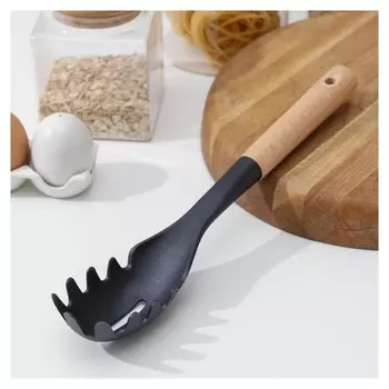 Ложка для спагетти доляна Margo, 30 см, цвет чёрный