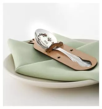 Ложка именная, чайная, с гравировкой "Лев", H=14