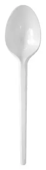 Ложка одноразовая столовая, белая, ПС, 10шт/уп