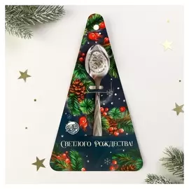 Ложка с гравировкой «Зимние узоры», 3 х 13.7 см