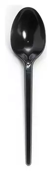 Ложка столовая одноразовая 165мм, черная, бюджет, комус ПС 100шт/уп