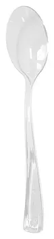Ложка столовая одноразовая 175мм прозрачная ПС 50шт/уп