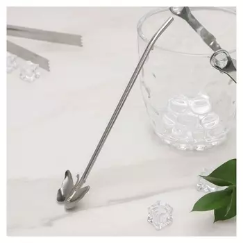 Ложка-трубочка для коктейля «Бабочка», 21×2 см