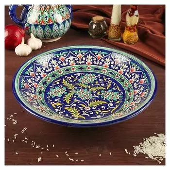 Ляган круглый, 33 см, кара калам