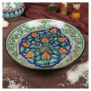 Ляган круглый, ассиметричный узор 36 см