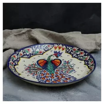 Ляган круглый «Павлин», 36 см