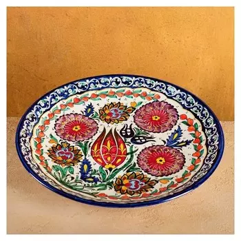 Ляган круглый риштанская керамика 31см