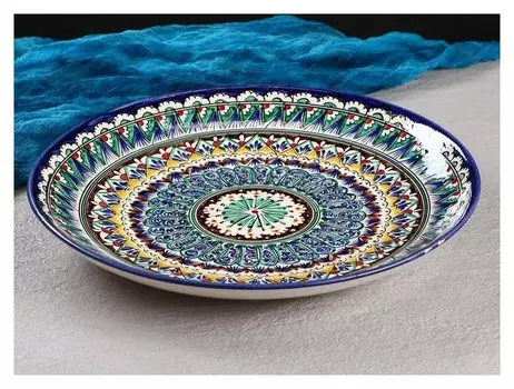 Ляган круглый риштанская керамика 31см