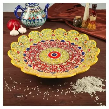 Ляган рифленый керамический, 41 см