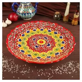 Ляган рифленый, керамика, 41 см