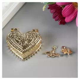 Любовный сундук с парой голубей 3,5 х 2,7 см