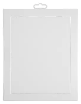 Люк ревизионный Auramax Ad2025, 218 х 268 мм, фланец 196 х 246 мм, нажимной, пластик