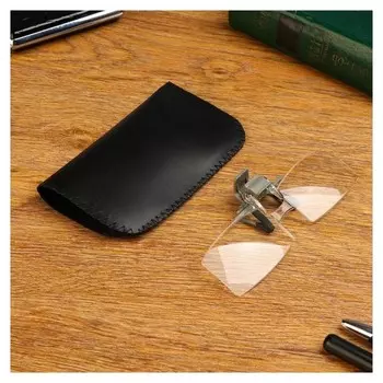 Лупа налобная (Очки, стекла 12,5*3,5 см) 2х, в чехле