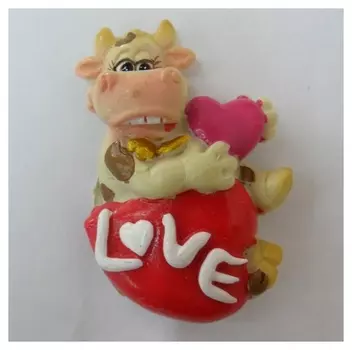Магнит Бычок с сердцем