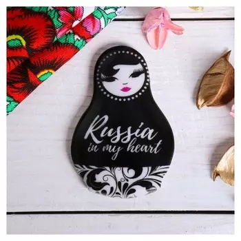 Магнит «Чёрная матрёшка»
