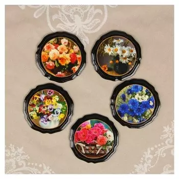 Магнит "Цветы" лаковая миниатюра