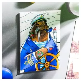 Магнит двусторонний «Владивосток. морж»